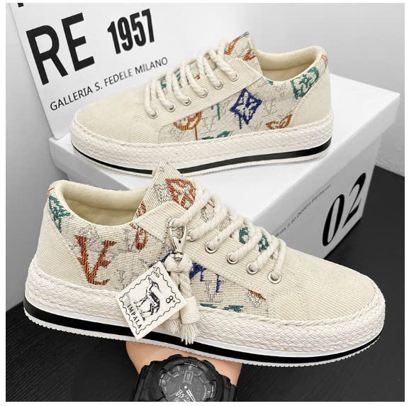 Giày Sneaker Giày Nam Vải CanVas 