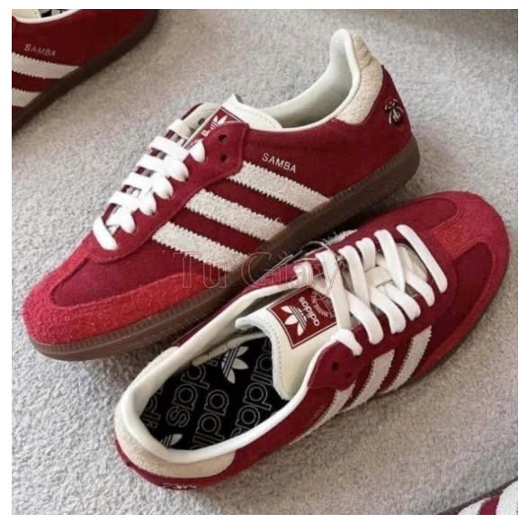 Giày adidas Samba da lộn Đỏ Classic mới hàng cao cấp 2024 full sz nam nữ Store XT
